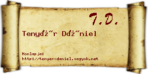 Tenyér Dániel névjegykártya