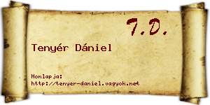 Tenyér Dániel névjegykártya